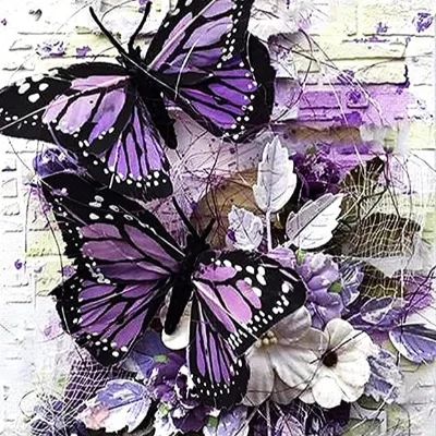 Full Drill Diamond Art Animals Butterfly Rhinestone Painting with Diamonds Pictures Arts and Crafts for Home Wall Decor
