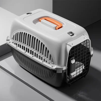 Pet Airline Crate for Car Cat Dog Carrier Portable Travel Box Anti Stress for Pets up to 15kg Safe Transport
