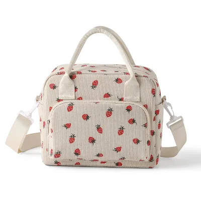 Portable Custom Logo Lunch Bage Reusable Leakproof Waterproof Cooler Tote Bag Work Picnic Shoulder Belt Customization