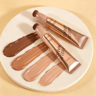2 Colors Liquid Bronzer Wand Silky Cream Texture Long Lasting Contour Stick Waterproof Sweat Resistant Matte Liquid Bronzer