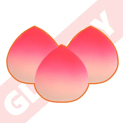 Gloway Gradient Color Cosmetic Egg Fruit Lovely Peach-Shaped Makeup Sponges Blender Beauty Makeup Sponges for Foundation