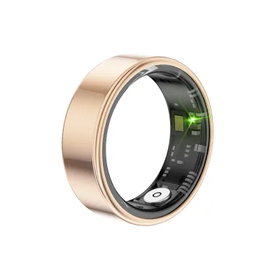 2025 SR03 Stainless Steel Step Counting Sleep Monitoring Blood Oxygen Video Control Fitness Tracker Smart Ring 5-10 Days Battery