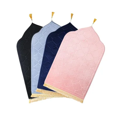Factory Outlet 65*110cm Muslim Prayer Rug Thick Flannel Prayer Mat