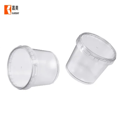 Custom Logo Iml Food Grade Material Good Seal 500ml PP High Transparency Round Plastic Container of Yogurt