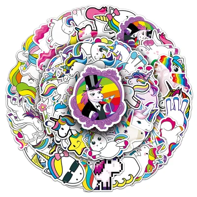Anime Cute Kawaii Manga Unicorn Customization Sticker Waterproof Decoration Custom Stickers for Skateboard Laptop Cup