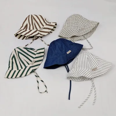 Spring Summer Thin Geometric Acrylic Resin Lucite Sun Protection Fisherman Hat for Baby Boys Girls Infant Toddler Outdoor Use