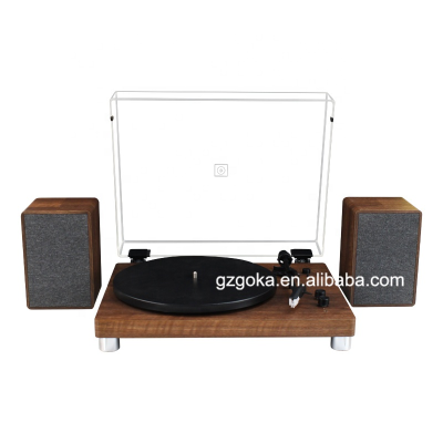 Chinese Wooden Nostalgic  Recorder  Vintage Record Player Music Player With Recording Function Standing Vinyl Record Player
