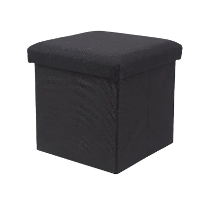 Storage Box Ottoman Seat Small Ottoman with Lid for Foot Stool and Foot Rest Folding Toys Chest Collapsible for Kids