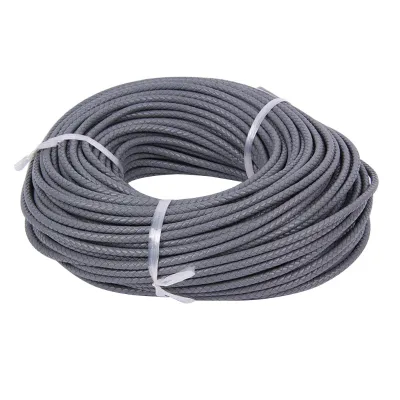 DIY Handmade Fully Oiled Cowhide Braided Leather Rope Round Rope Bracelet Necklace Rope Genuine Leather 3/4/5/6MM
