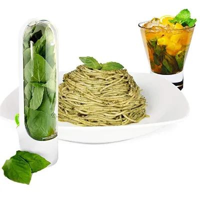2021 Herb Saver Pod for the Fridge Small Produce Saver Food Storage Container Vegetable Keeper Herbs Storage
