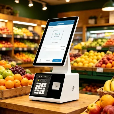 Small Scanner Self-Service Ordering 15.6-inch Windows/Android POS Indoor Convenient Cash Register Restaurant Snack bar Payment