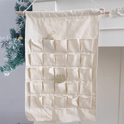 Countdown to Christmas Fabric Advent Calendar Empty Monogram Kids 24 Pockets Toys Children's Advent Calendars