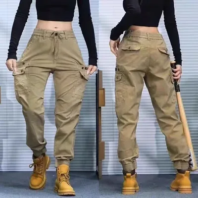 Wholesale Men American Vintage Cargo Pants Autumn Winter New Loose Plus Size Casual Trousers Fashion Outdoor Hunting Fishing Tap
