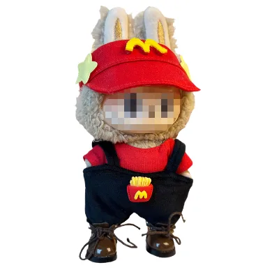 17cm Cool Style Cartoon Toy Latest Trend Fashion Plush Doll with Plastic Blind Box Accessories