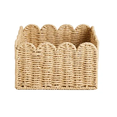 High Quality Woven Hanging Paper Rope Basket Woven Storage Basket