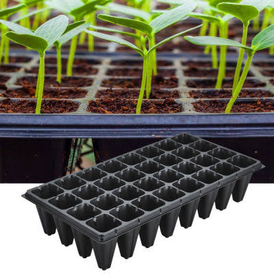 HDPE Seedling Tray, Eco-friendly High Temperature & Sun Resistant Durable Seed Starter Plug Tray for Garden Plantation Nursery