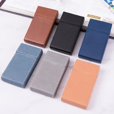 20PCS Thin PU Flip Magnet Cigarette Boxes with Custom Logo Fashion Personality Design Waterproof Paper Material Factory Direct