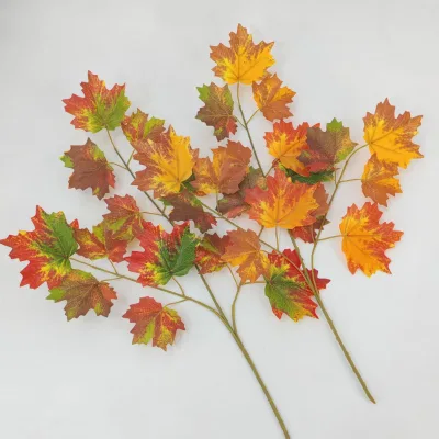High Quality Light Luxury Style Artificial Foliage Maple Leaves for Interior Decoration Flower Arrangement Landscaping