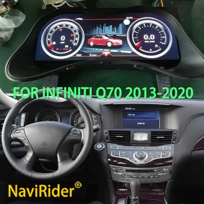 12.3" LCD Car Digital Dashboard Cluster for Infiniti Q70 2013-2020 Virtual Instrument Panel Speedometer Cockpit Meter Upgrade