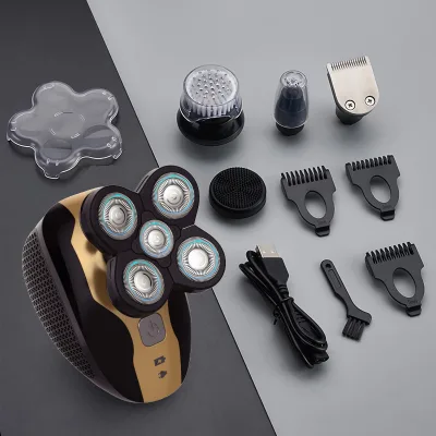 5 in 1 Premium Bald Head Electric Head Hair Shaver Micro Touch Titanium Floating Head Men Shaver