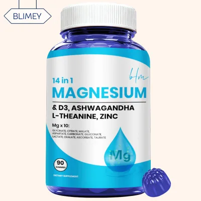 Wholesale 14-in-1 Multi Mineral Magnesium Complex Gummies for Whole Body Wellness and Energy Balance Day and Night