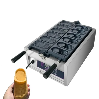 Stainless Steel Waffle Making Machine With Shoes Shape Snack Machine Shoes Mold Pancake Baking Machine