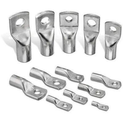 Din Type AUS Tinned Cable Lugs Copper German Standard Round Type Electrical Ring Tube Terminal Cable Shoes