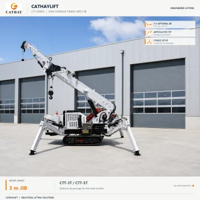 10m-20m Man Lift Towable Boom Spider Elevator Articulated Tracked Spider Lift with Robin Engine 2000kg Capacity for Aerial Work