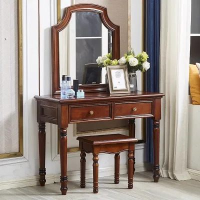 Solid Wood Make-up Dresser Luxury Style Dressing Vanity Table Hot Selling Bedroom Furniture Makeup Dresser