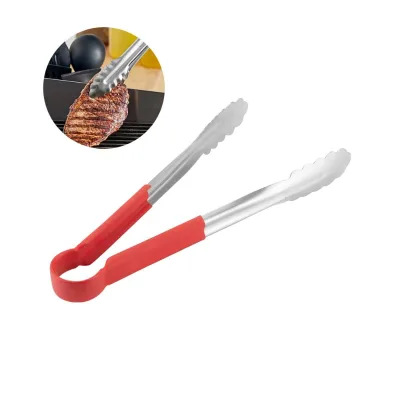 Non-Stick Stainless Steel Kitchen Food Tongs Eco-Friendly BBQ Cooking Grilling Serving Tongs Engraved Home Kitchen Use