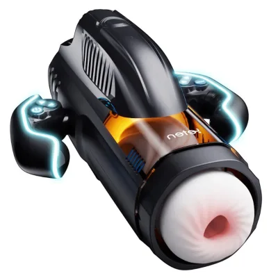Automatic Telescopic Male Masturbator - Heating & Thrusting with Suction, Realistic TPE Pleasure Toy for Men