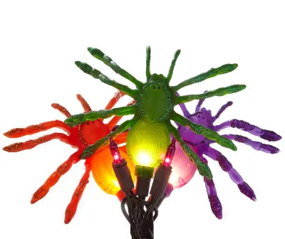 Halloween lights 2024 Popular Hot Selling Replaceable Outdoor Glass Mini Bulb Spider Icicle Curtain Lights Holiday Festival Decorative Lighting