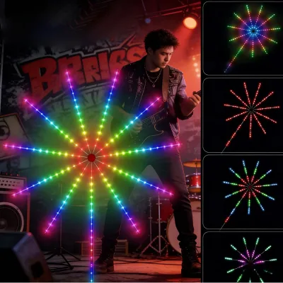 Christmas Tree Club Decoration Lamp APP Controlled RGB Stage Light Effect Lamp Bluetooth Sync Rotating Firework Projector
