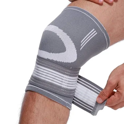 Elastic Nylon Adjust Compression Wrap Non Slip Running Hiking Knee Pads Knee Support Brace