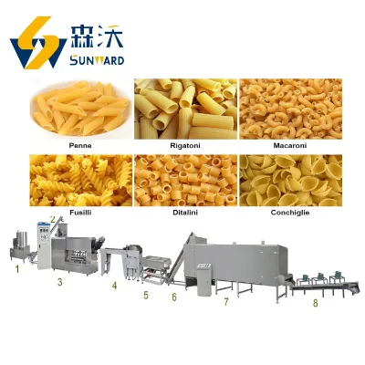 Spaghetti Processing Line Fully Automatic Screw Spaghetti Short Pasta Noodle Making Plant Complete Line