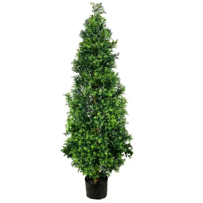 Artificial Cypress Hotel Home Decoration Landscape Potted Small Tree False Pine and Cypress Tree Christmas Tree Decoration Lands