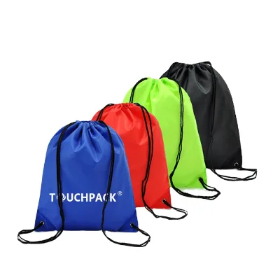 Customs Logo Colorful Drawstring Backpack Bags Drawstring Bags Promotion Gifts Nylon Cotton Draw String Gym Sport Bag