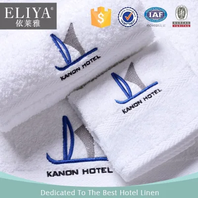 Bath Towels Wholesale 100%cotton White Towel Set with Customize logo or Label for the Best Hotel Bath Linen