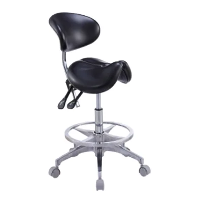 Ergonomic Dental Stool with Adjustable Height Rolling Casters and Saddle Seat for Dentist Nurse Clinic Laboratory and Salon Use