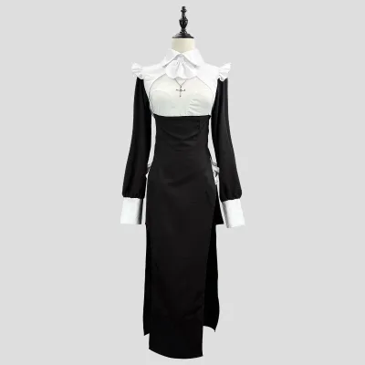 Women Sexy Lingerie Nun Uniform Crotchless Maid Dress Cosplay Role Play Costume Adult Sexy Clothing Sister Underwear Outfit
