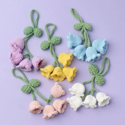 Stylish Crochet Cute Handmade Lily of the Valley Plant Pendant
