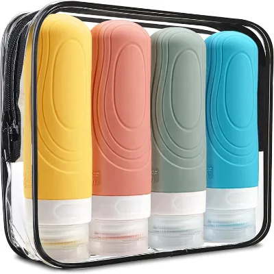 Factory-Spot 90ml Silicone Travel Bottles Leakproof Cover Multifunctional Customizable Logo for Free