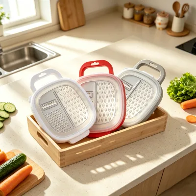 Multifunctional Stainless Steel Vegetable Chopper with Storage and Case for Kitchen Use