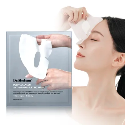 Korea Soluble Collagen Whitening Anti Wrinkle Lifting Face Mask From White to Transparent