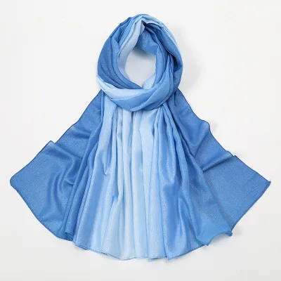 Special Design Double Gradient Color Long Scarf Islamic Women Muslim Lady Hijab