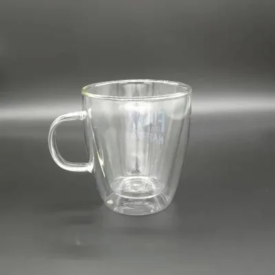 2024 Handmade Double Wall Borosilicate Coffee Mug Eco-Friendly Business Gift for Sale
