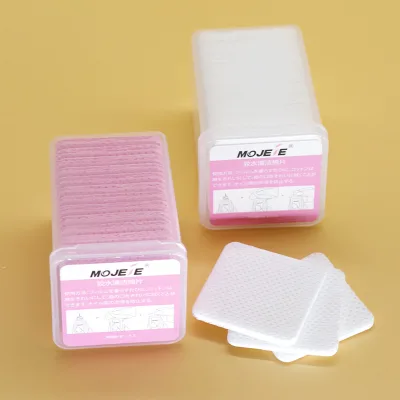 Custom Logo White Pink Glue Wipes Pad Eyelash Extensions Glue Wipes Remove Cotton Pad