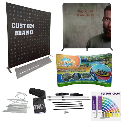 Cheap custom Logo Printed  Backdrop Different Sizes for Trade Show Equipment tension fabric backdrop covers