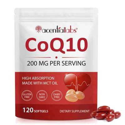 Wholesale 120 Softgels Non-GMO CoQ10 200mg Per Serving High Absorption Antioxidant Coenzyme Q10 Dietary Supplement with MCT Oil
