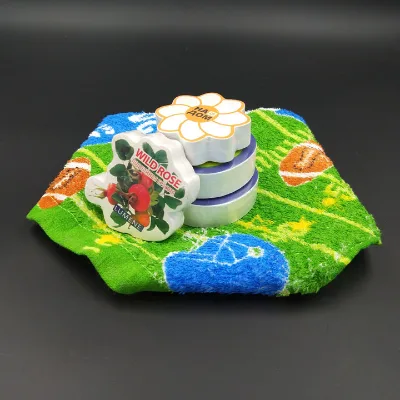Custom Flower Shape Wedding Favor Gift Reusable Cotton Compressed Towel